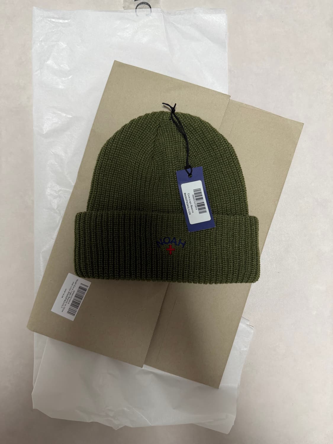 노아 코어 로고 비니 올리브 홍태준 비니 상품이미지1