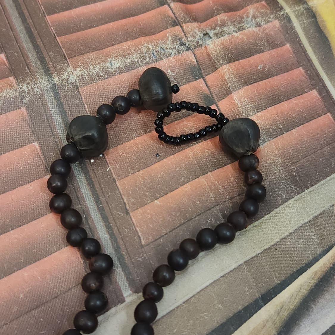 90s 프랑스 빈티지 목걸이 보헤미안 스타일 청키 쉘 비즈 목걸이 상품이미지7