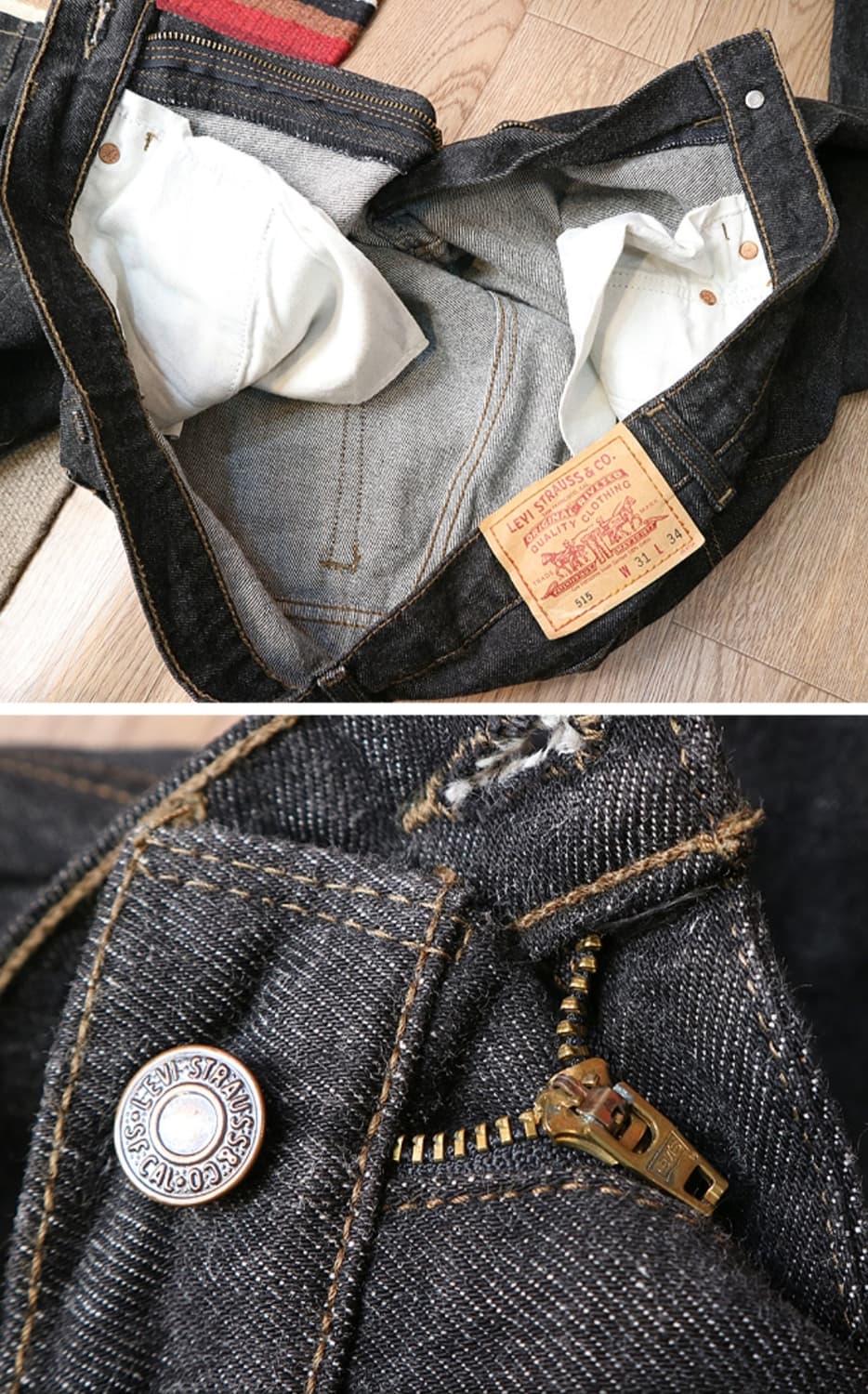 
일본판 90s levis 리바이스 515 빈티지 흑청데님 30사이즈  상품이미지7