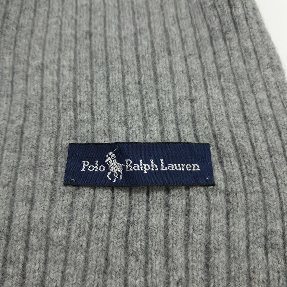 MX177 폴로 랄프로렌 그레이 리브그 니트 목도리 머플러 상품이미지5