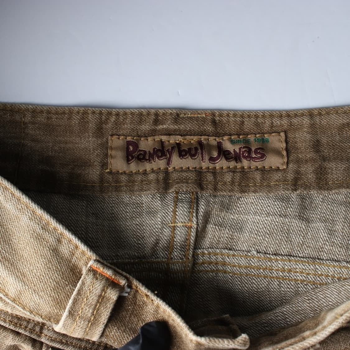 반디불진스 브라운 샌드워싱 Y2K 데님 팬 28 상품이미지6