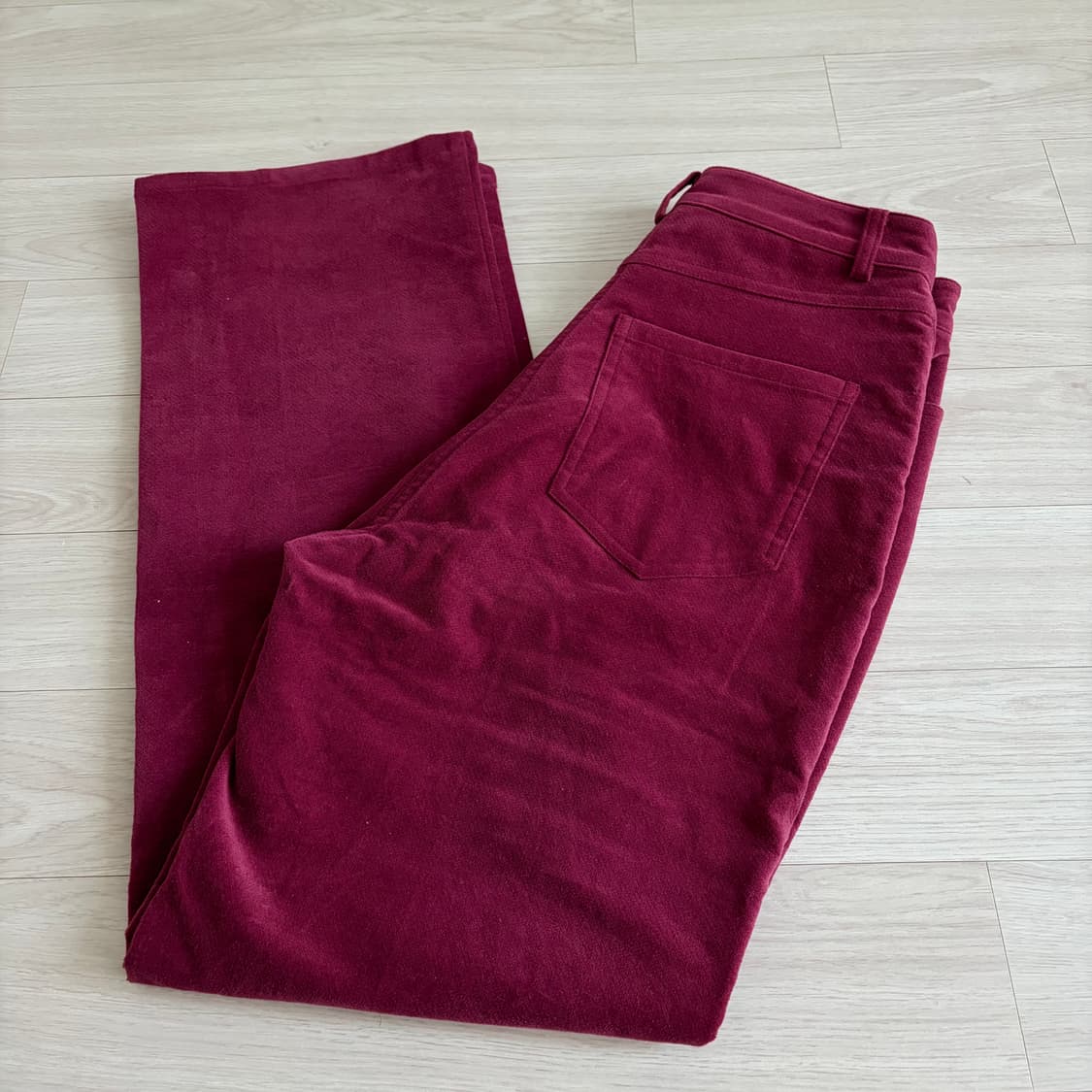 [상태A] 포니테일 벨벳 팬츠 와인 S 상품이미지5