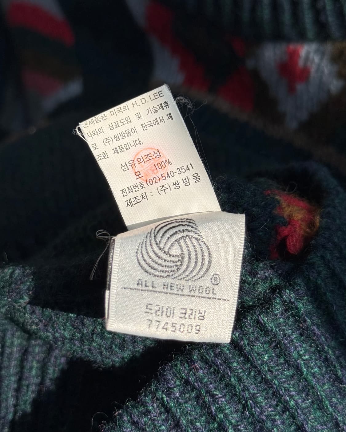 LEE 90s multi square knit sweater 상품이미지8