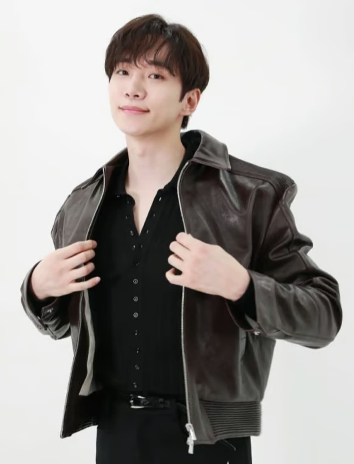 stu 엠브로더리 레더 자켓 브라운 M 상품이미지3
