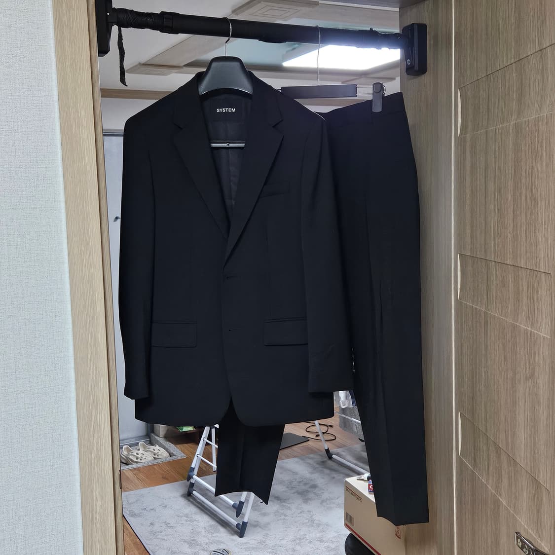 시스템옴므 울 싱글 셋업 수트 블랙 상품이미지1