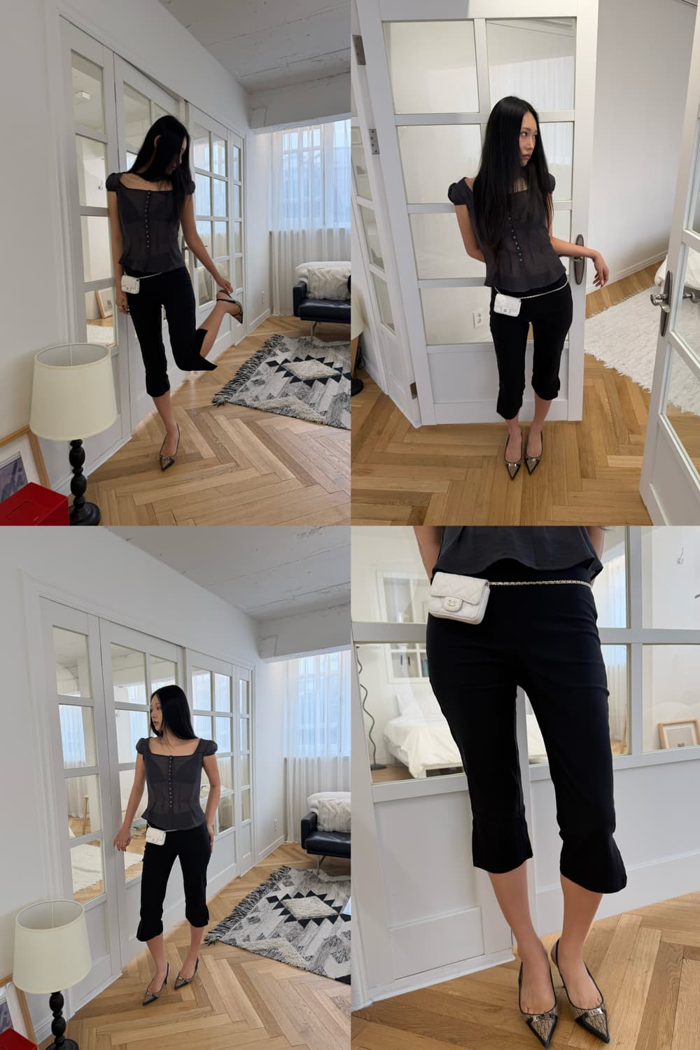 샤넬 캐비어 화이트 체인 벨트백 (내장칩버전) 상품이미지2