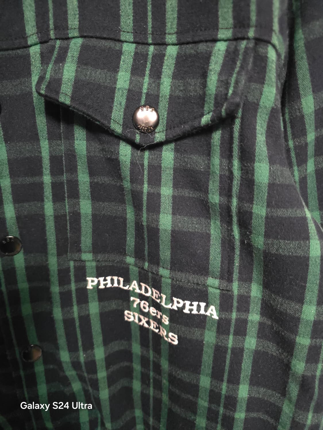 NBA 필라델피아 체크 셔츠 M ✨️정품✨️ 상품이미지5