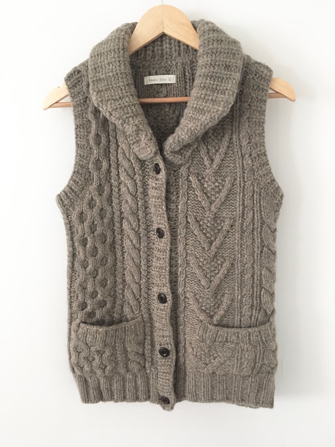 cable wool vest  상품이미지6