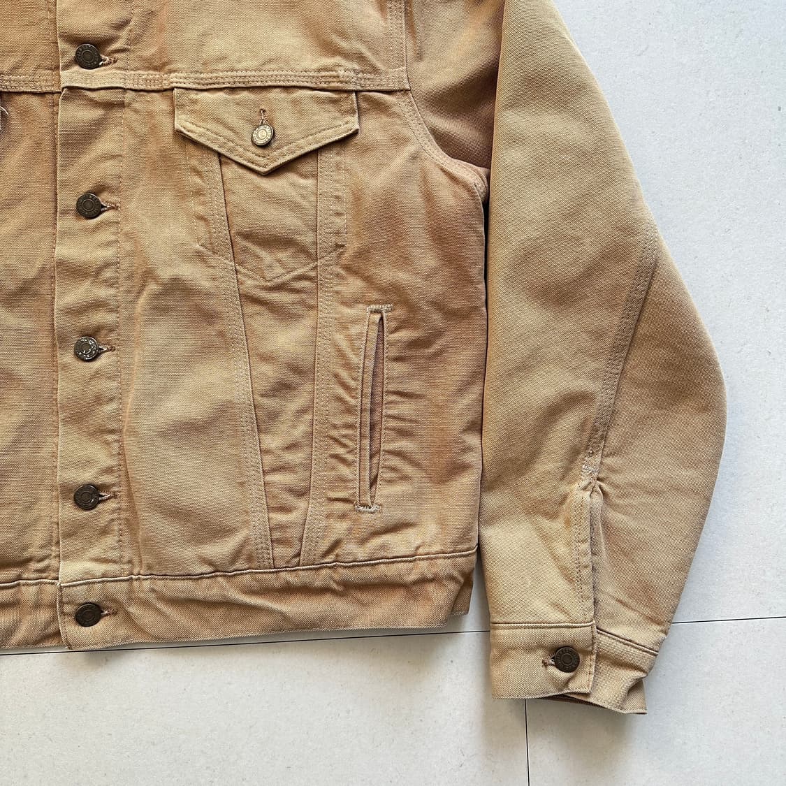 90s 칼하트 6BWJP 디트로이트 트러커 자켓 MADE IN USA  상품이미지3