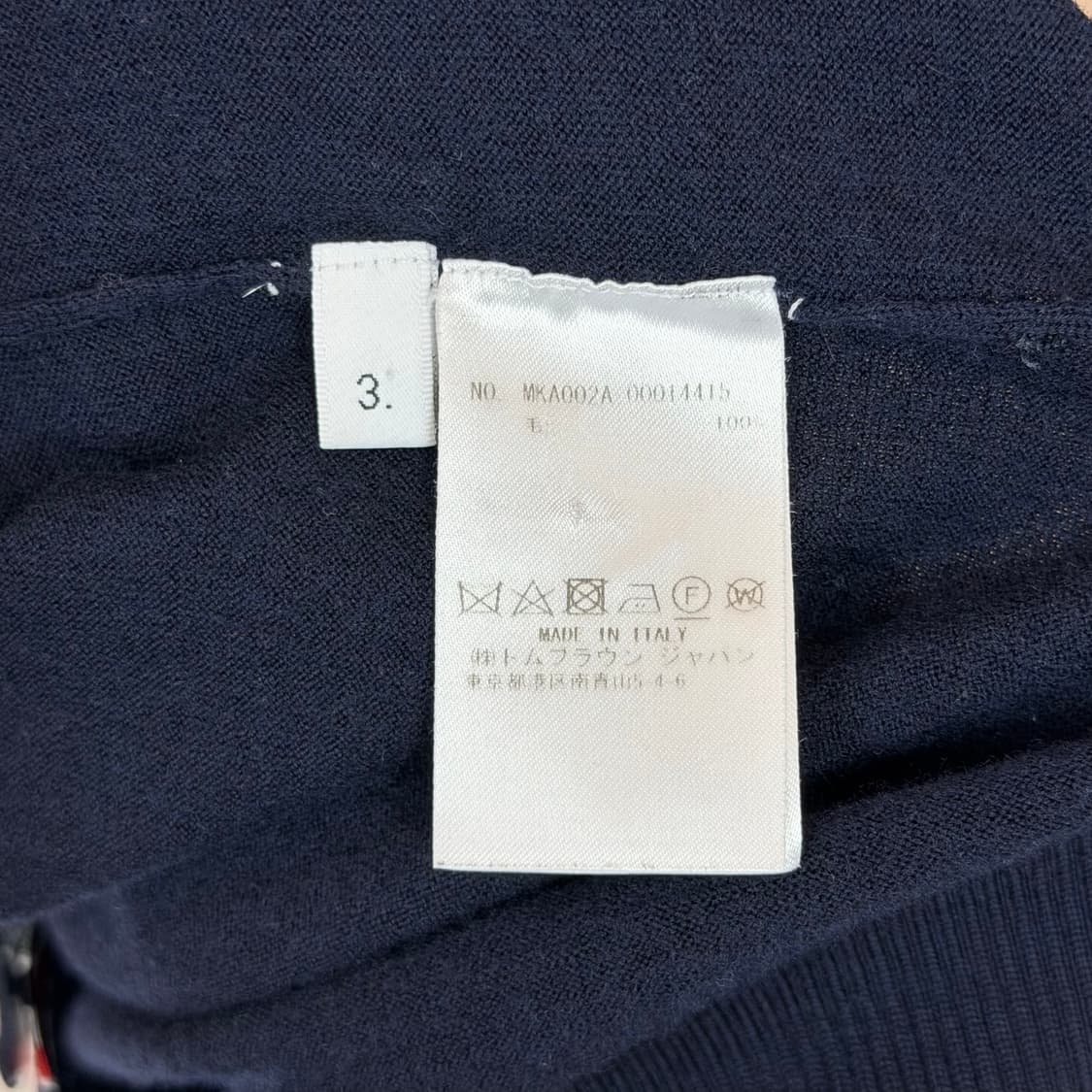 [리오브전포점] 톰브라운 메리노 울 사선 완장 자수 니트 상품이미지5