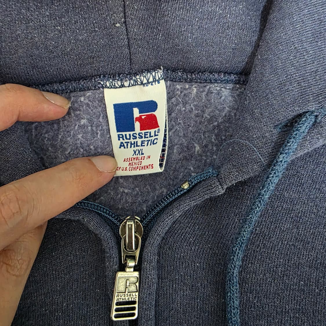 [XXL] 90s 러셀 애슬레틱 후드집업 퍼플블루 상품이미지5