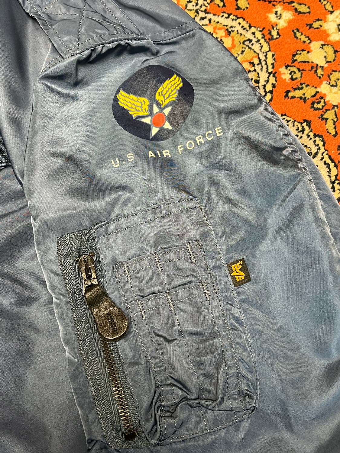 [XL] 알파인더스트리 빈티지 USA 복각 L-2B 네이비 상품이미지6