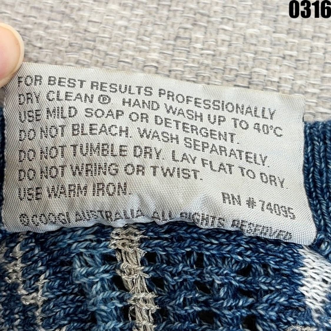 쿠지 케이블 니트 스웨터 L 0316  상품이미지5