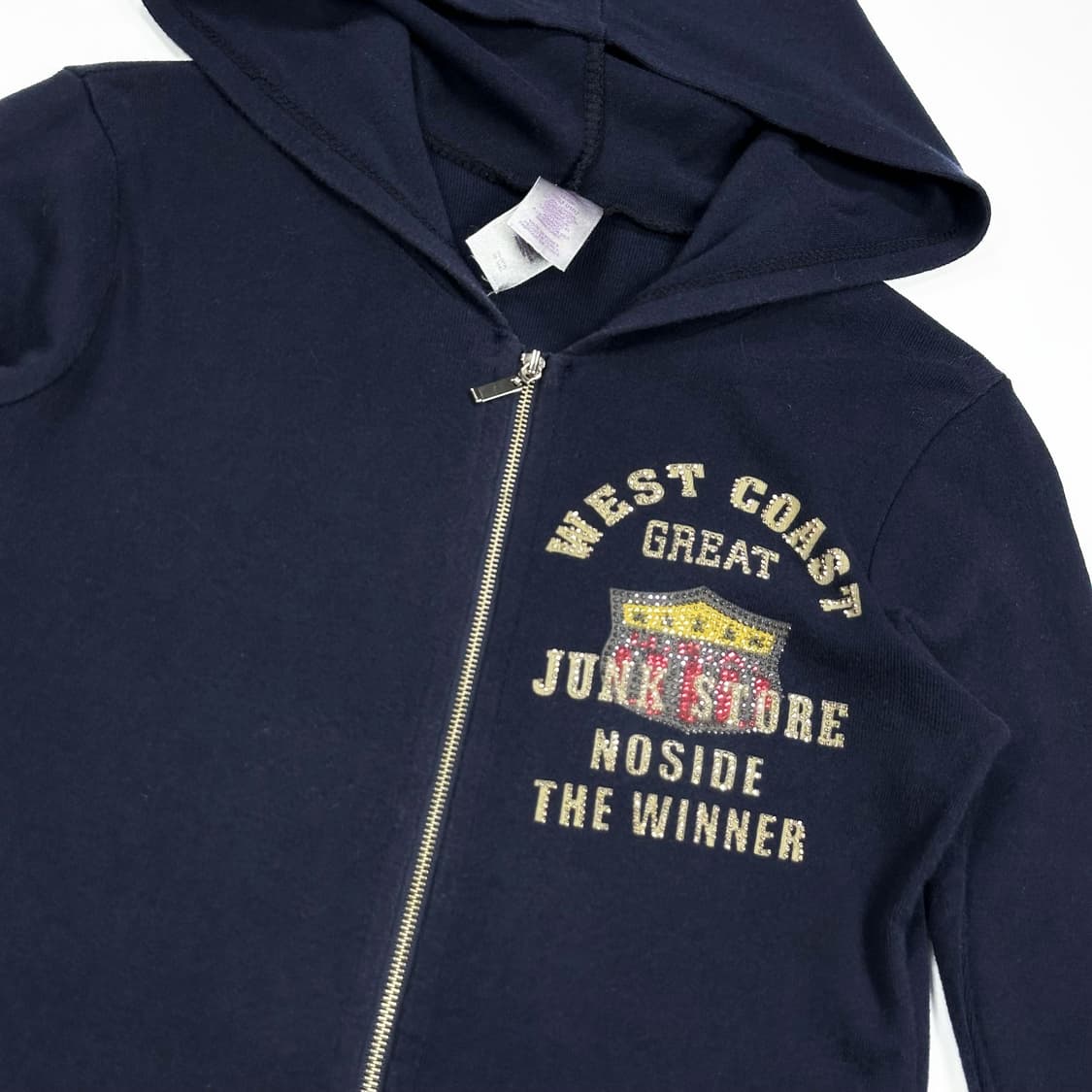 VTG 빈티지 벨벳 슬림 네이비 후드집업 (S 여성추천) 상품이미지3