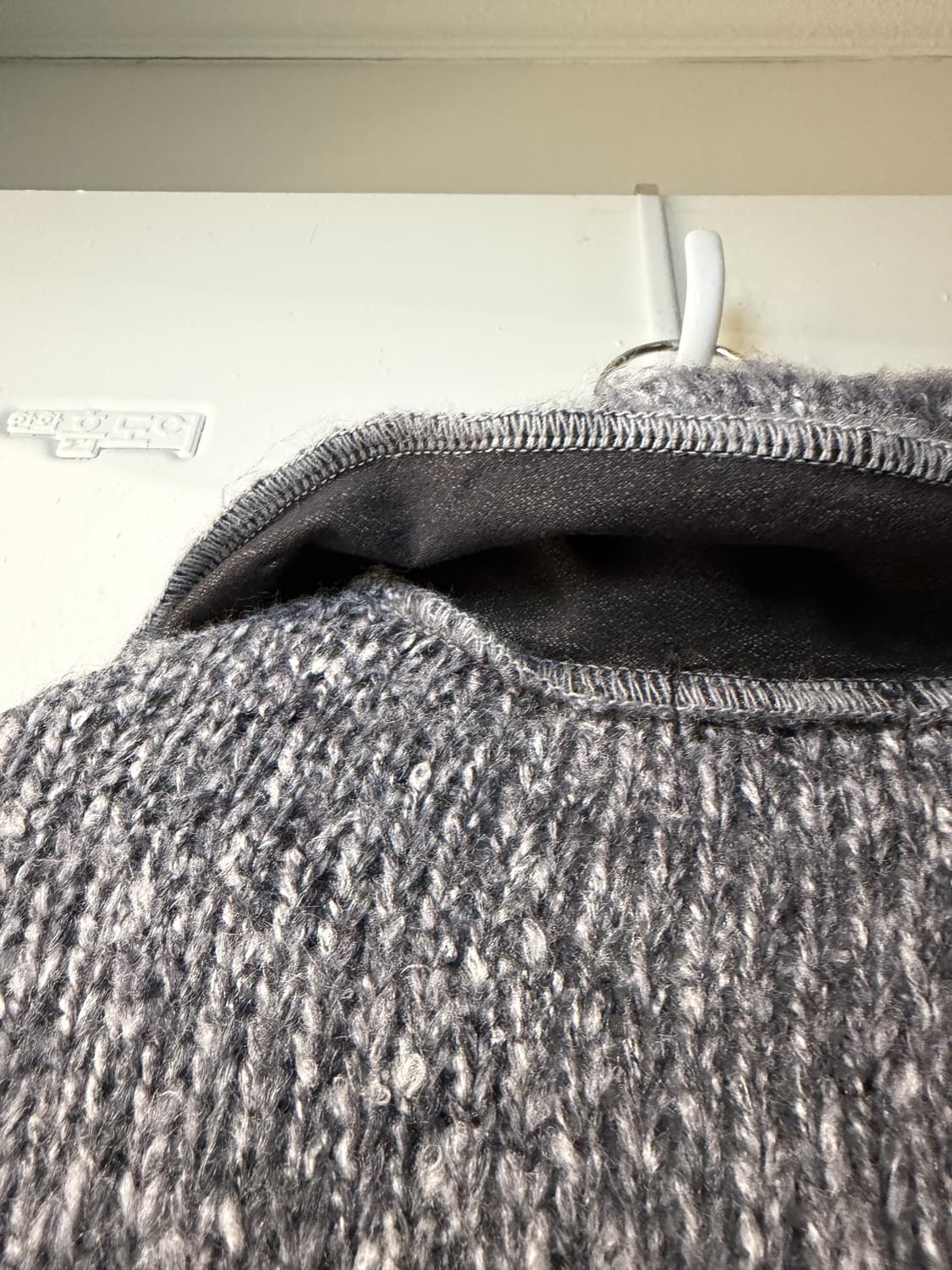 일본빈티지 실버 버튼 헤어리 니트자켓 상품이미지10