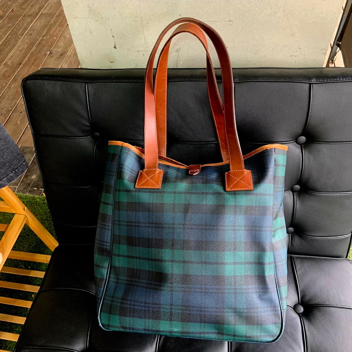 폴로랄프로렌 블랙와치 타탄체크 토트백 상품이미지3