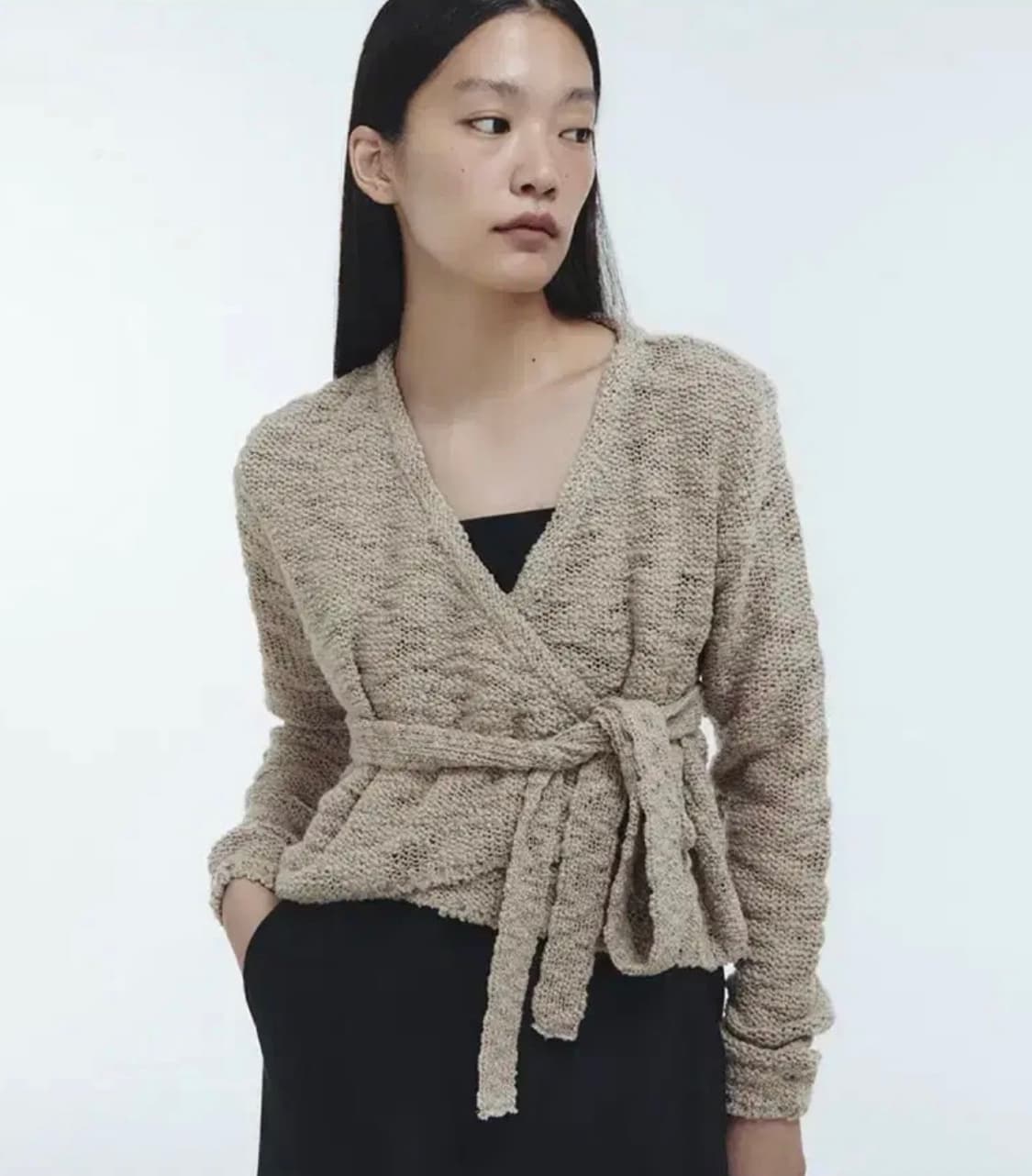 지비에이치 랩가디건 아이보리(원가150,000) 상품이미지1