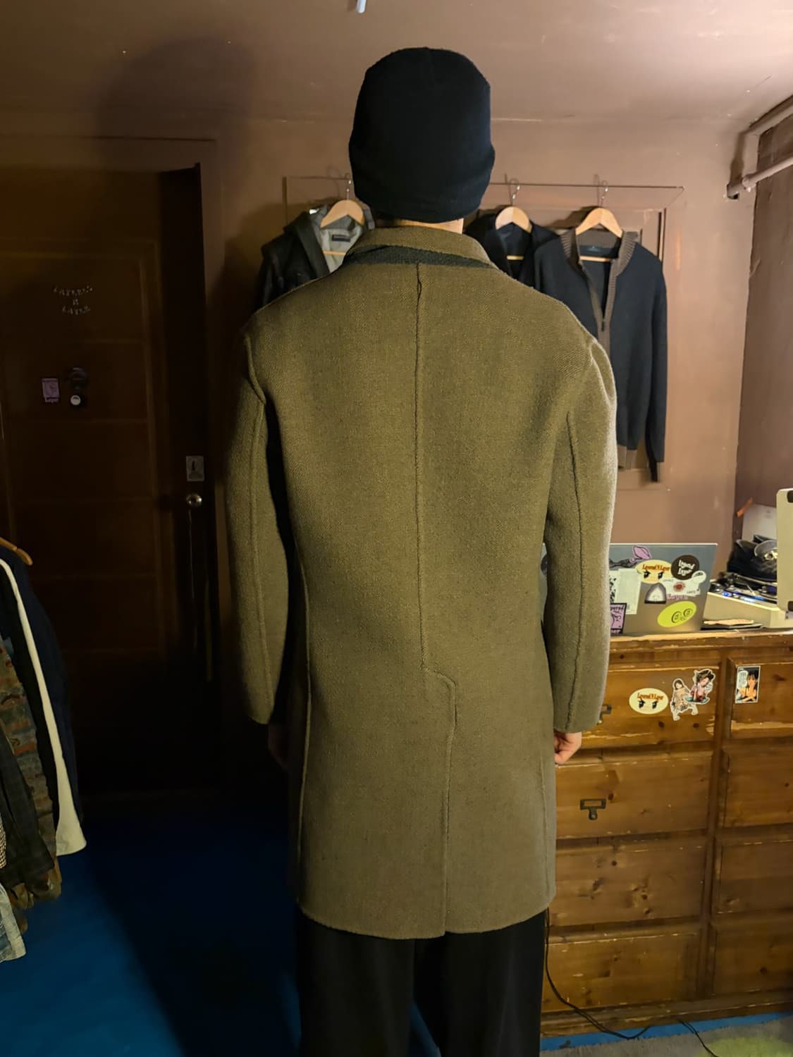 LARDINI WOOL REVERSIBLE MINIMAL COAT 상품이미지6