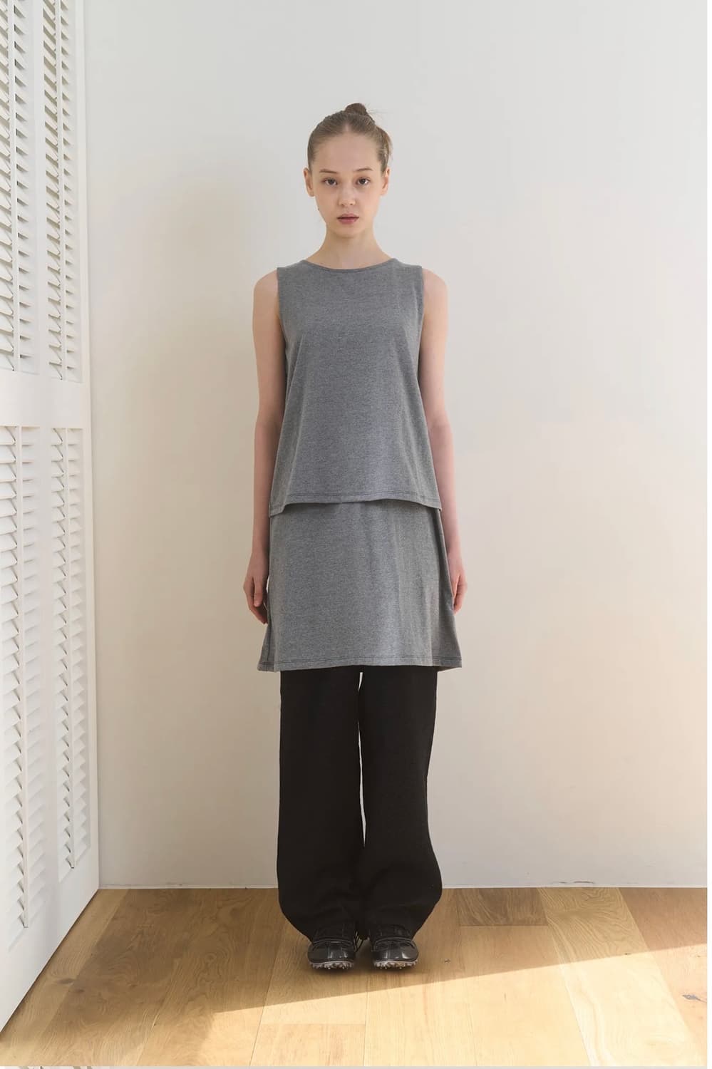 페스토 레이어드 미디 드레스 원피스 (다크문) 상품이미지2