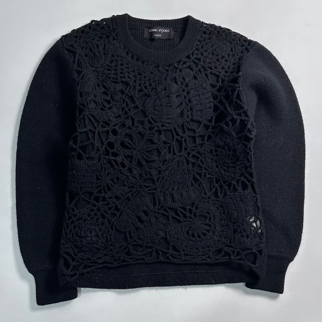 1987-1988AW 꼼데가르송 옴므플러스 시스루 울 니트 상품이미지1