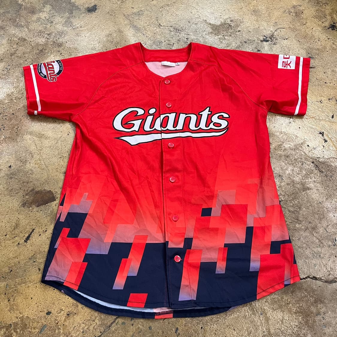 [정품/XL] 롯데 자이언츠 동백 야구 유니폼 레드 b15 상품이미지2