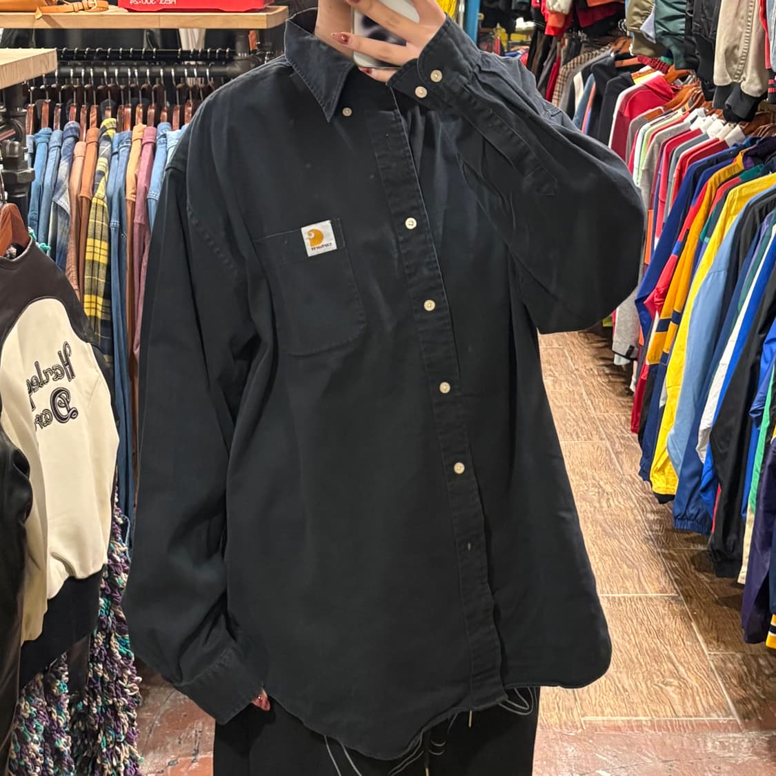 [HI] Carhartt 셔츠 블랙 상품이미지4