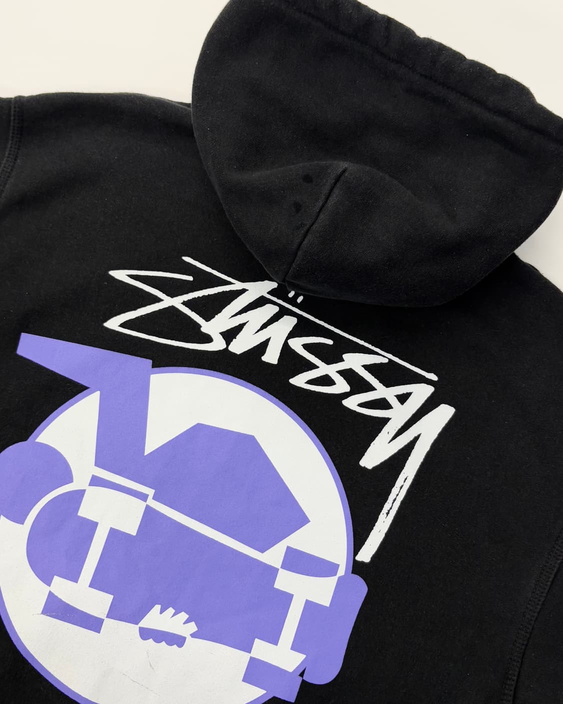 Stussy 스투시 블랙 스케이트맨 로고 후드티 상품이미지1