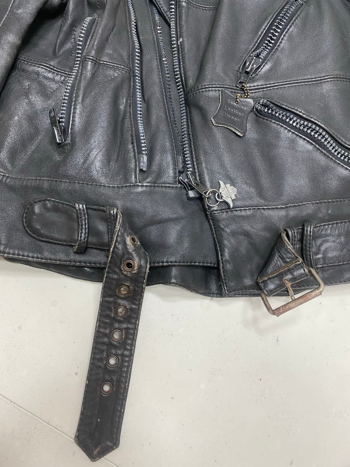 할리데이비슨 x 하인 게릭 가죽 모터사이클 자켓 빈티지 상품이미지7