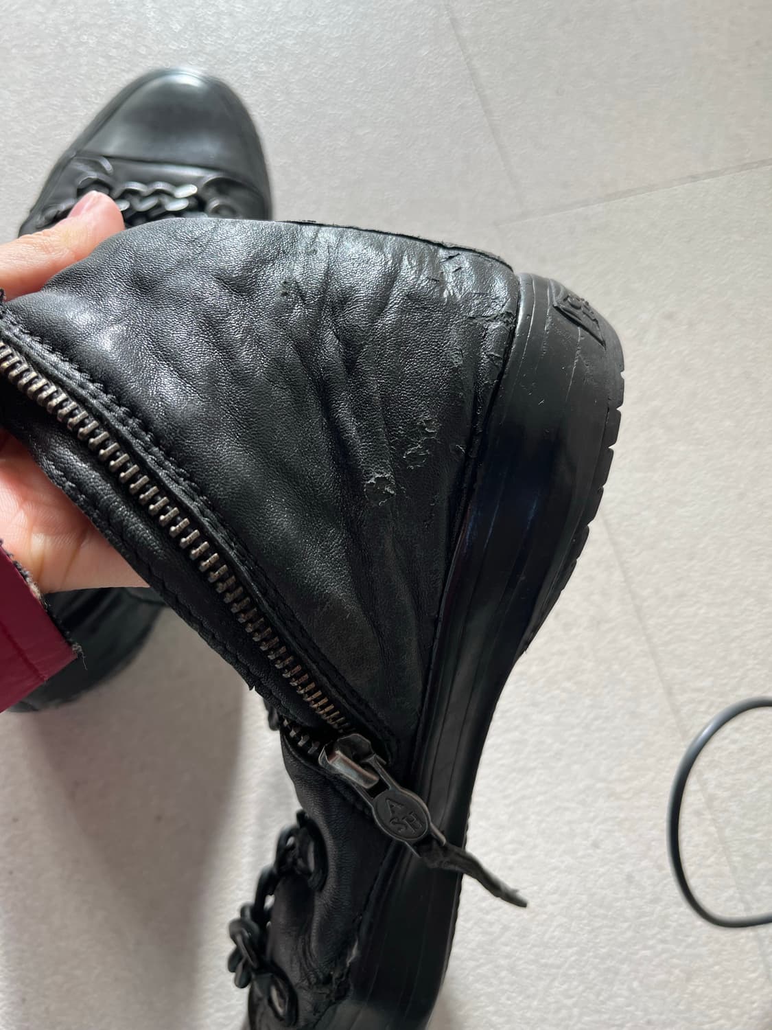 Ash 아쉬 블랙 체인 스니커즈 37 240 상품이미지4