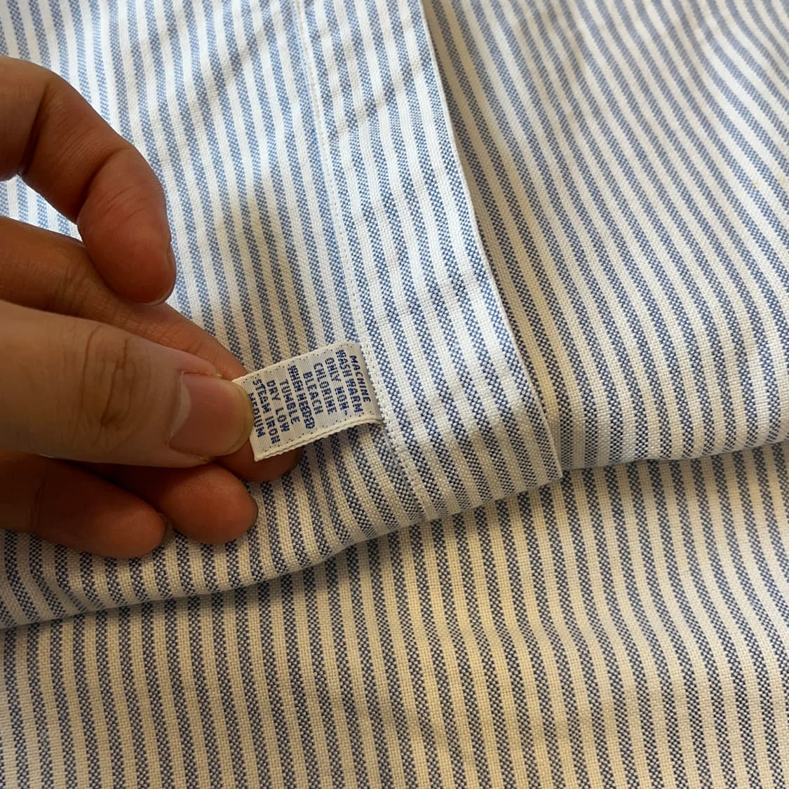 폴로 정품 스카이블루 옥스포드 스트라이프 반팔 셔츠 상품이미지3