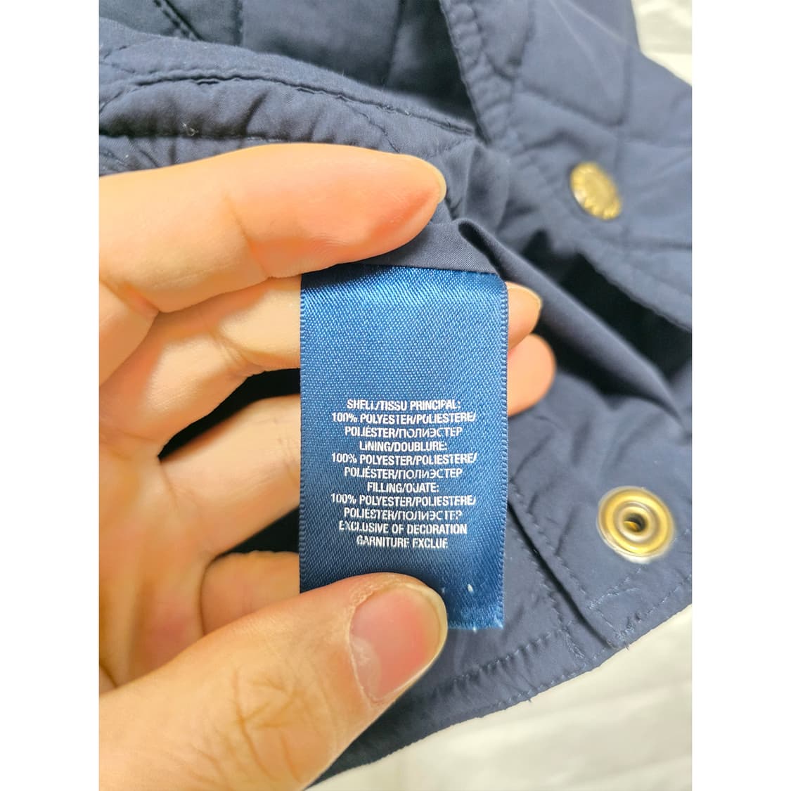 택포)폴로 랄프로렌 퀼팅 자켓 네이비 7Y efk 상품이미지3