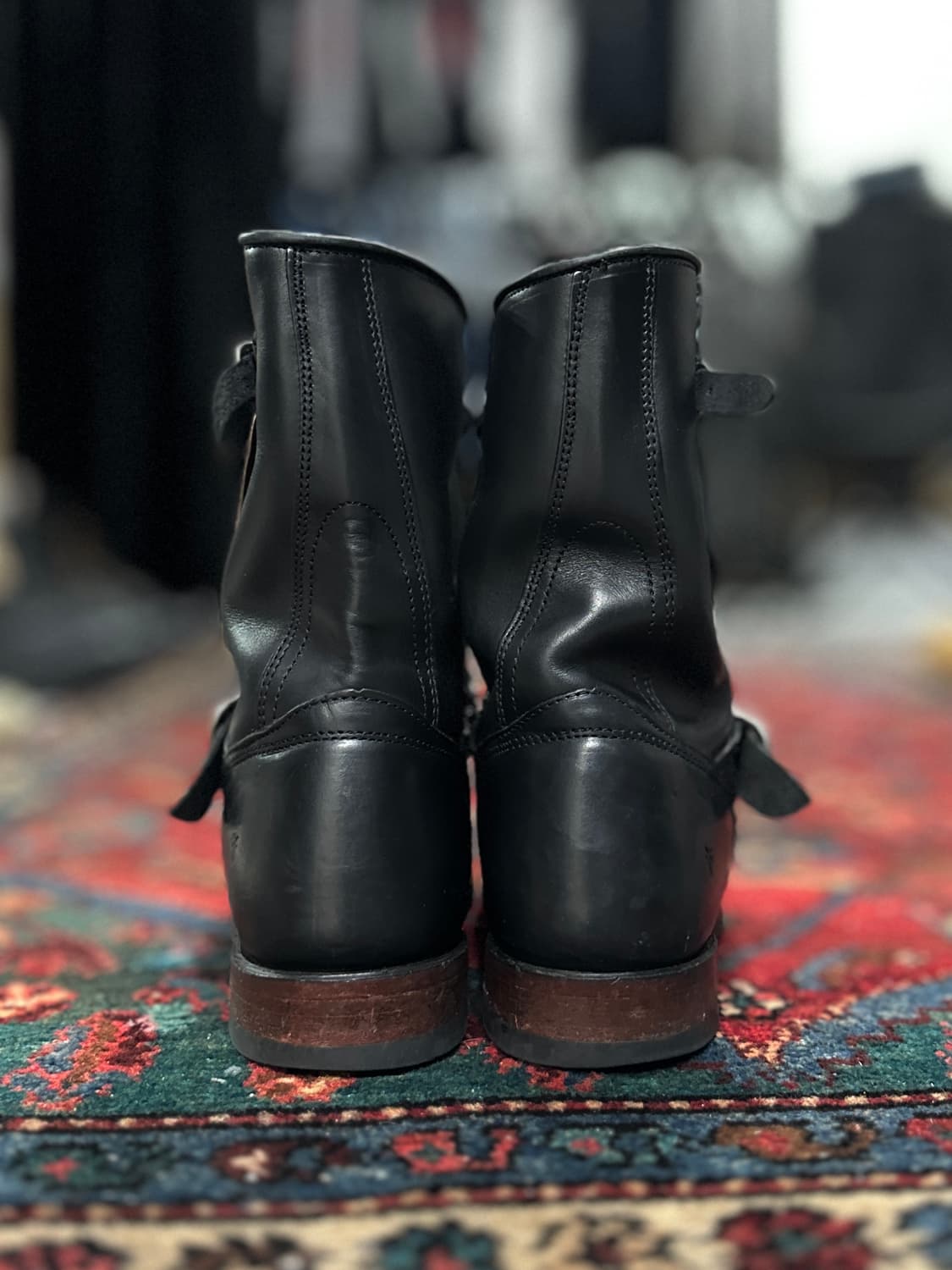 OG USA Made FRYE 풀그레인 스터드 엔지니어 부츠 상품이미지8