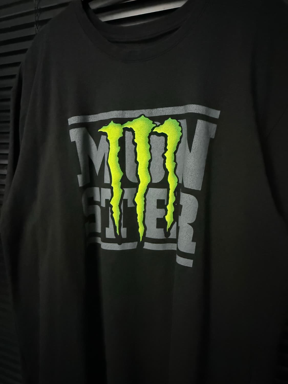 몬스터에너지 블랙 XXL 2XL 110 오버핏 스트릿 패션 쿄카 반팔 티 상품이미지2