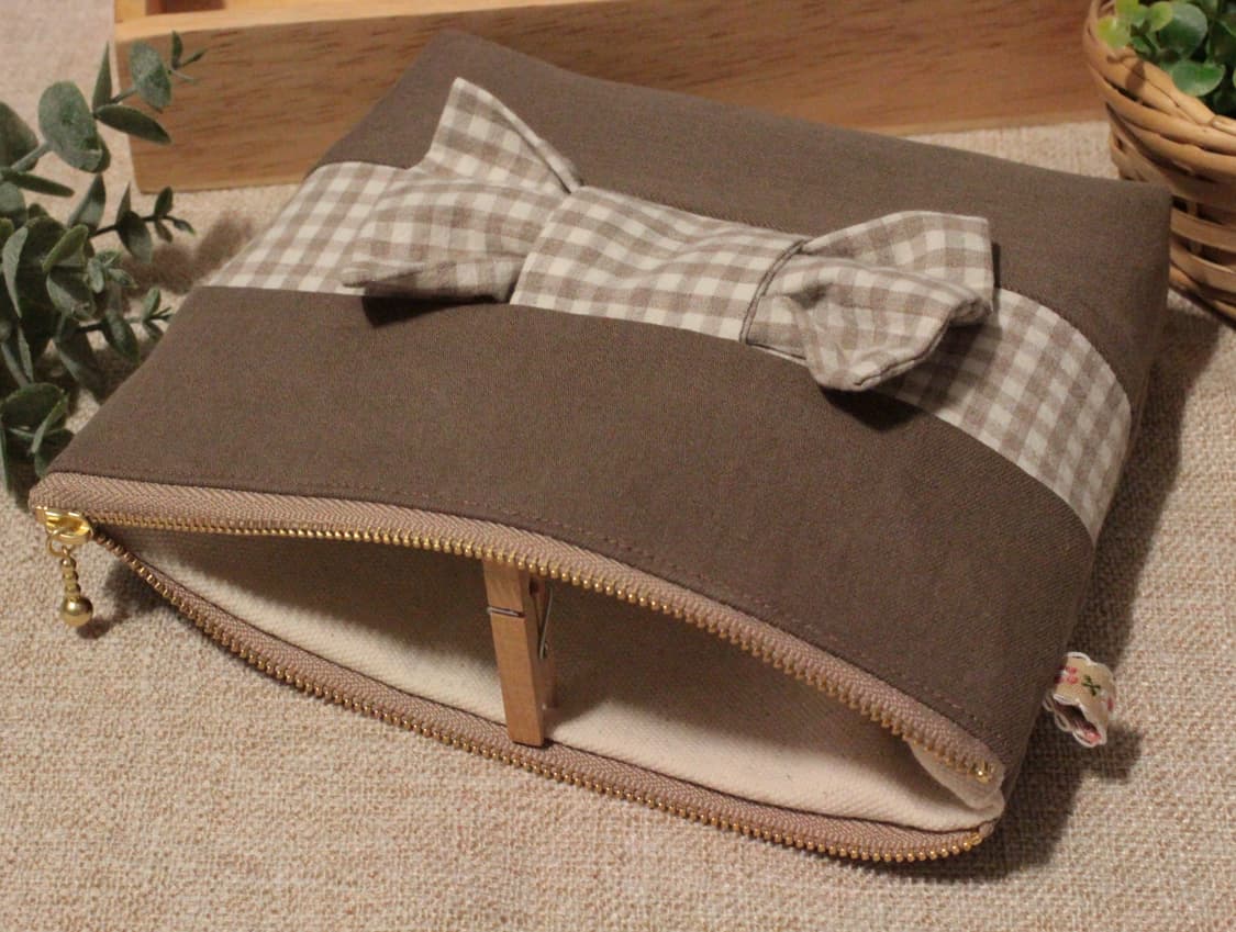 핸드메이드 리본 지퍼 파우치 상품이미지5