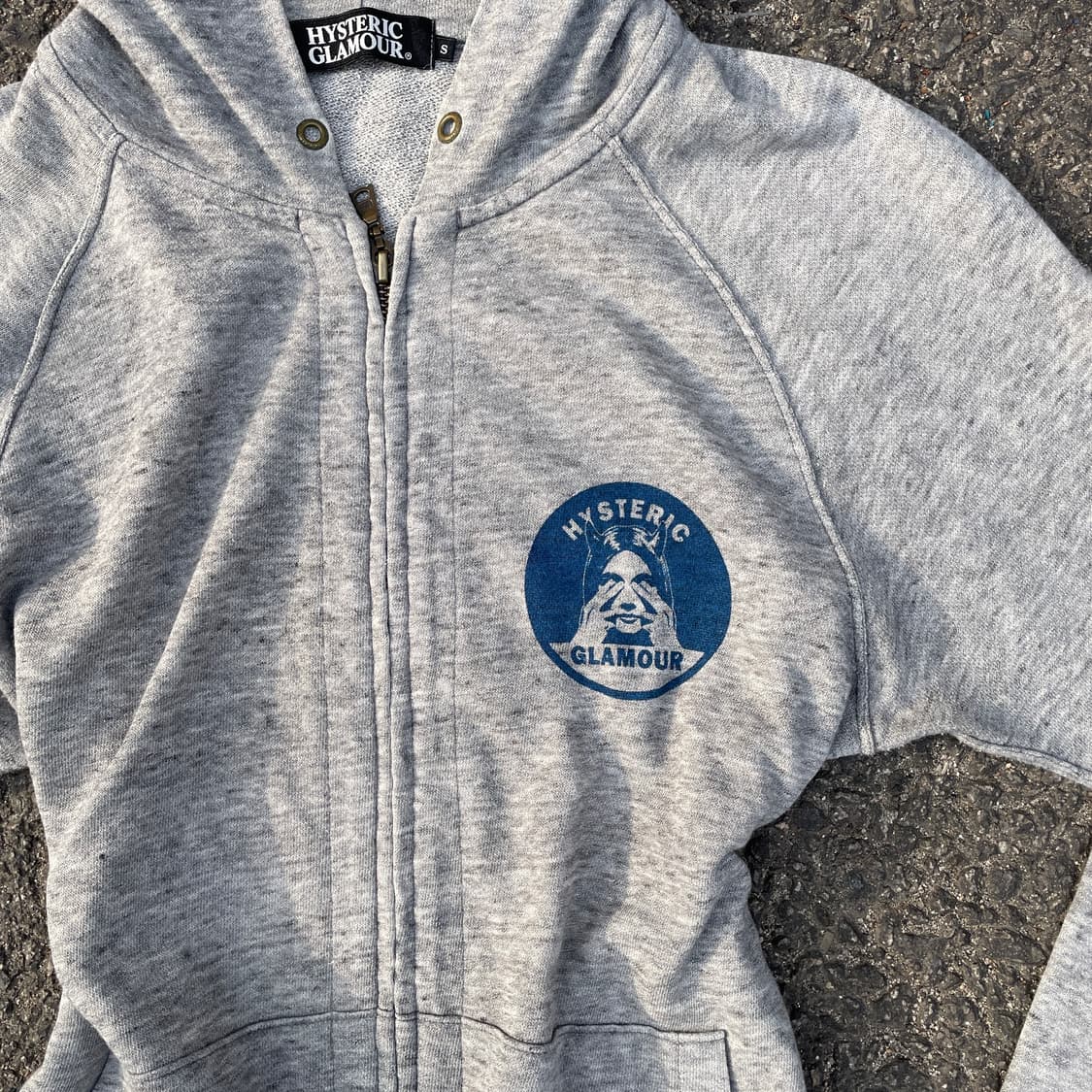 90s 히스테릭 글래머 아카이브 써클 로고 후드 집업 져지 S 상품이미지6