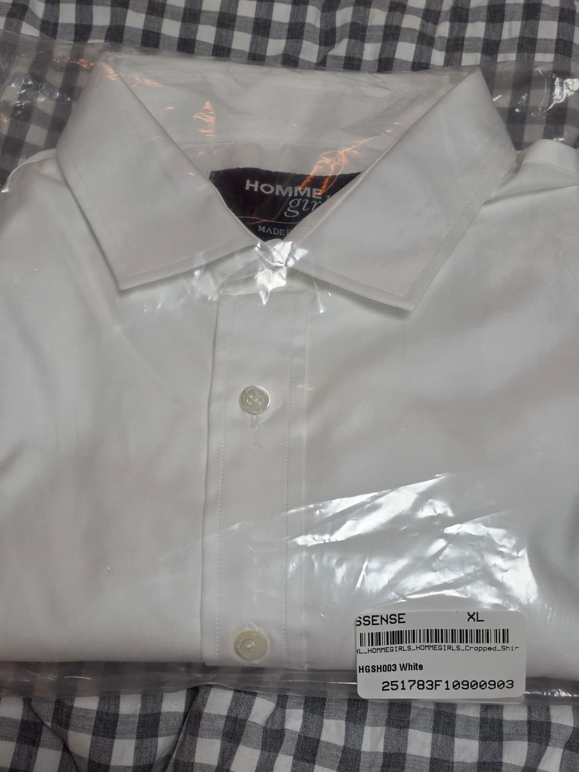 hommegirls 화이트 크롭 셔츠 상품이미지4