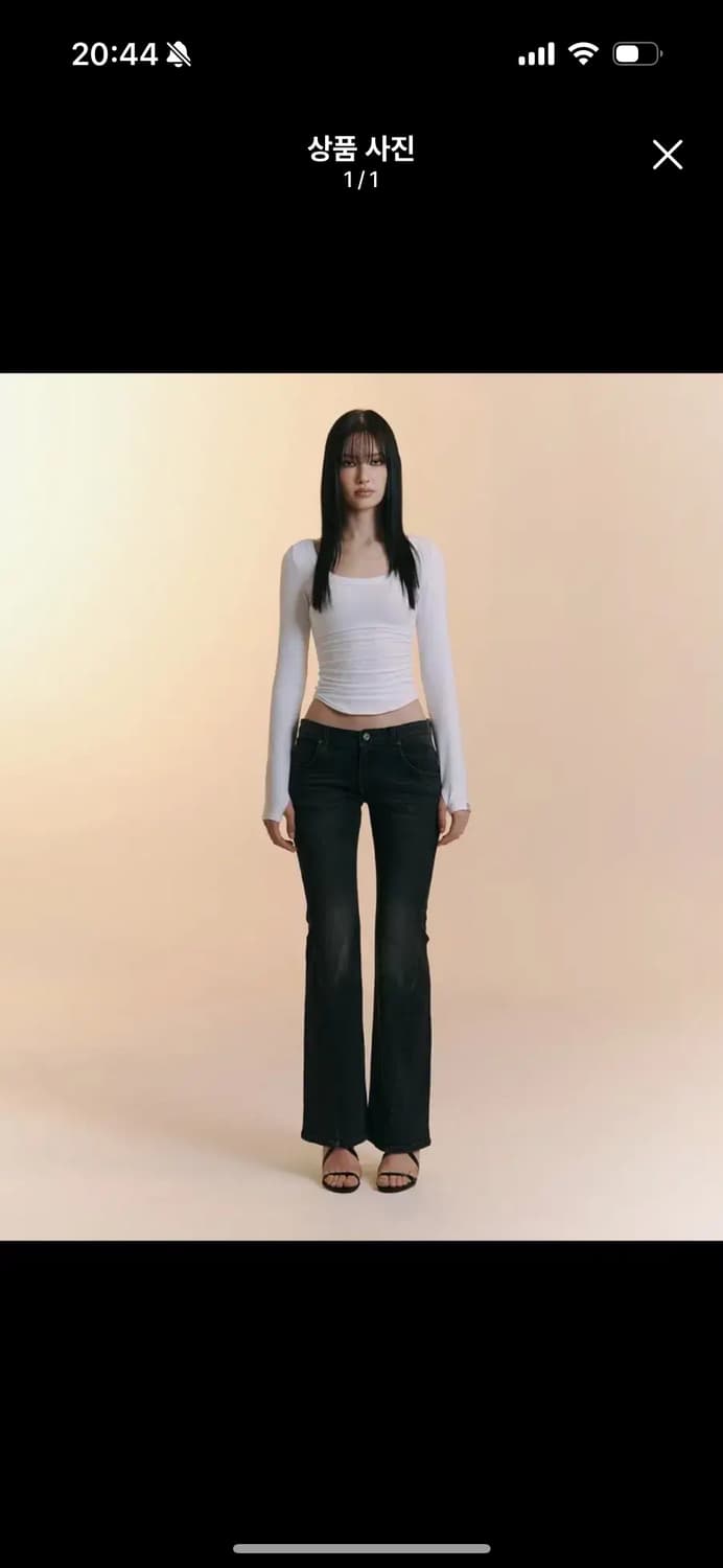 플리즈노팔로우 빈티지 워싱 부츠컷 데님 딥그레이 S 새상품 상품이미지1