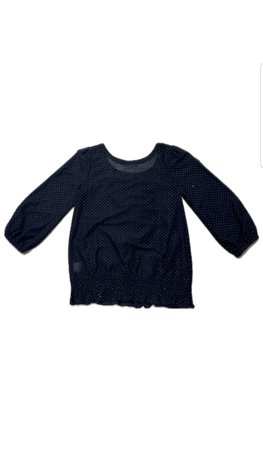 도트 패턴 셔링 블라우스 상품이미지2