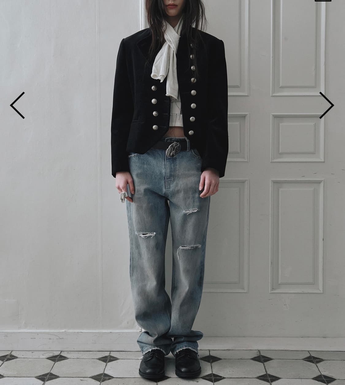 데어드 벨벳 자켓 dared VELVET OFFICER JACKET 상품이미지5