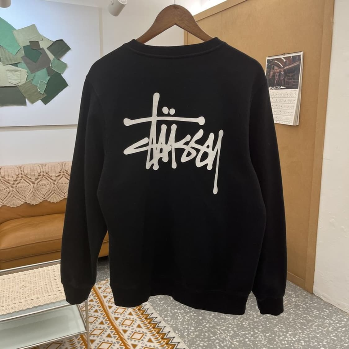 스투시 모던 캐주얼 빈티지 백로고 맨투맨 S C10511 상품이미지4