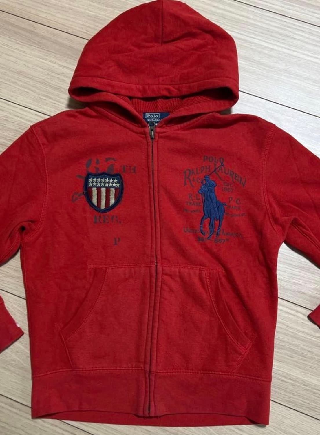 폴로 랄프로렌 빅포니 후드집업 자수 파커 성조기 져지 니트 상품이미지1