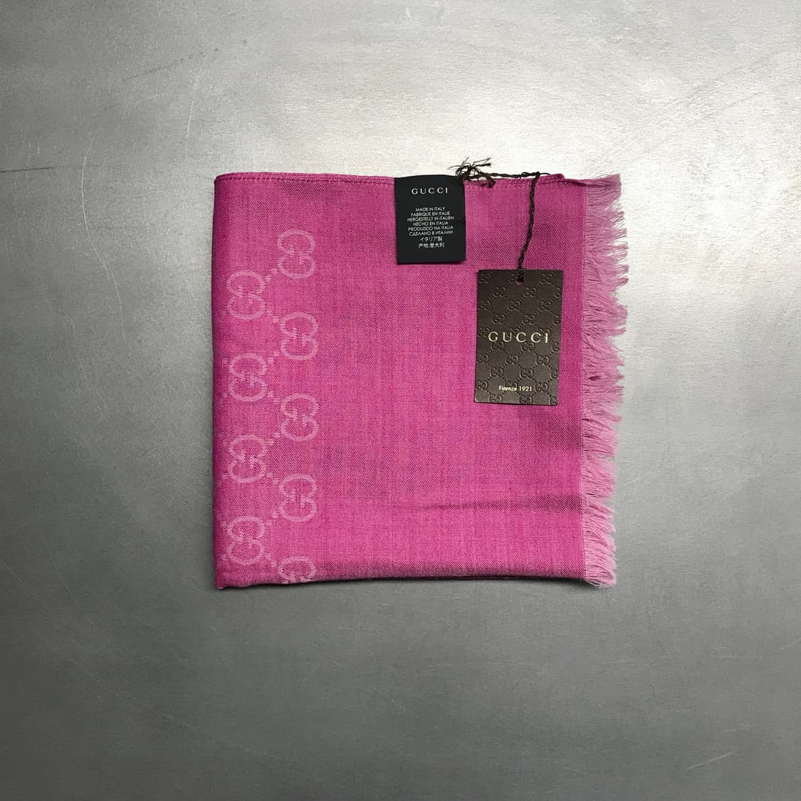 구찌 로고 스카프 핑크 새상품 상품이미지2