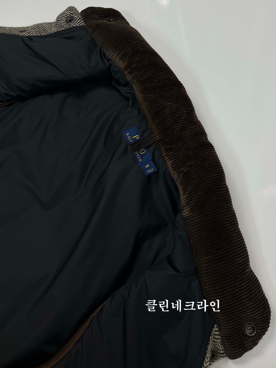 폴로 랄프로렌 알파카 울 헤링본 헌팅 다운 베스트 자켓 상품이미지9