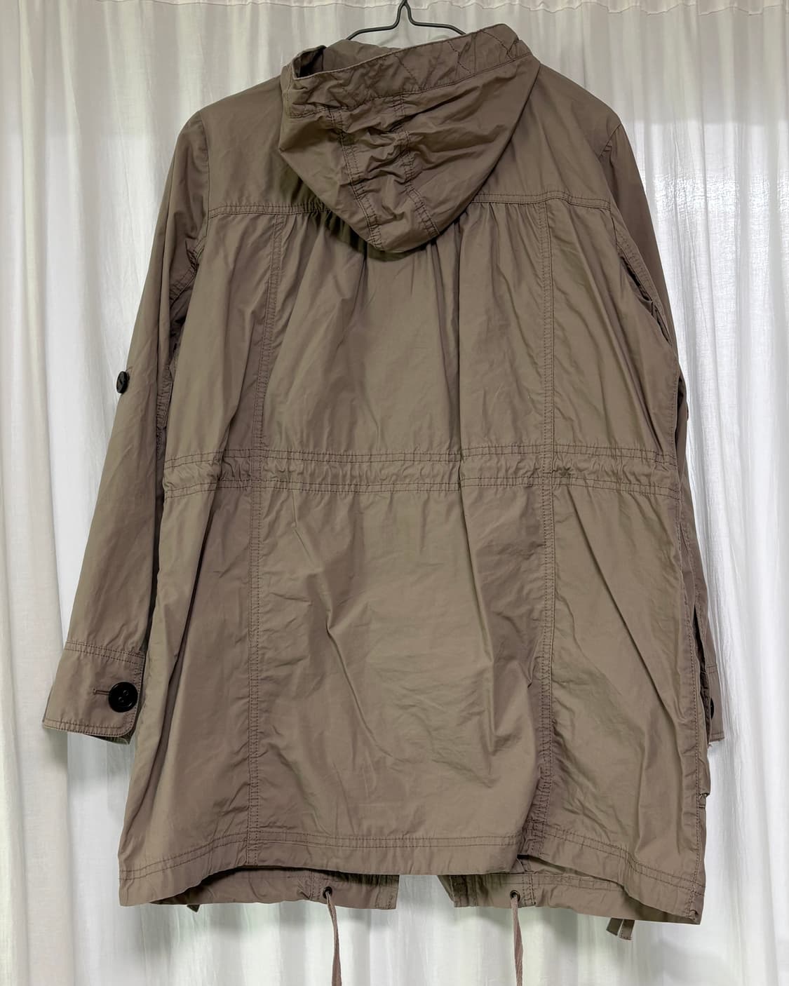 카키 브라운 후드 사파리 자켓 상품이미지2