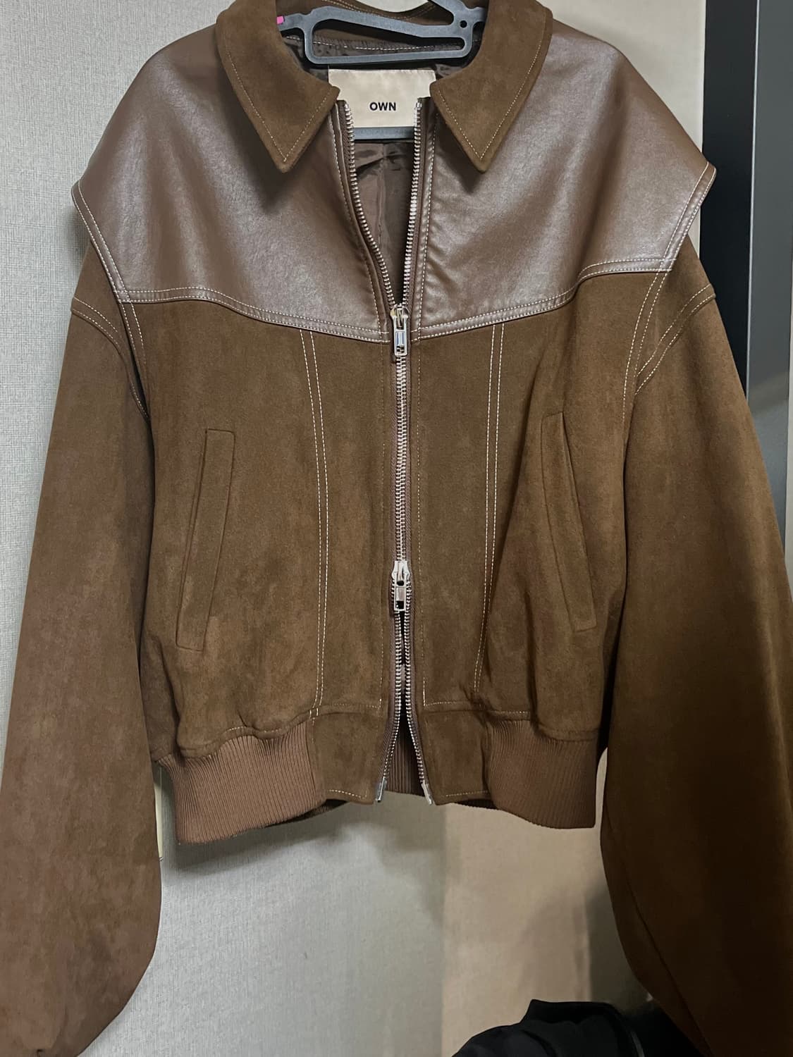 OWN 브라운 스웨이드 자켓 상품이미지2