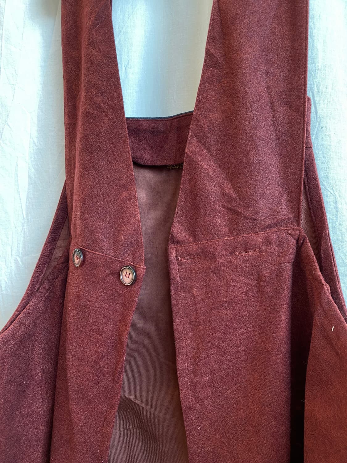 ANNA CRISTINA 벨벳 에이프런/ 새상품 상품이미지6