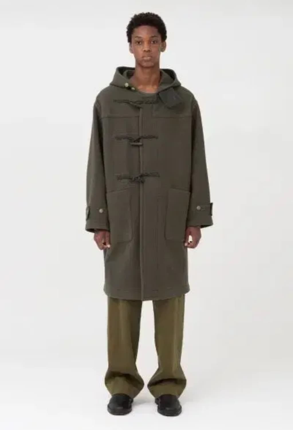 [3] 브라운야드 24fw 더플코트 올리브 그레이 상품이미지1