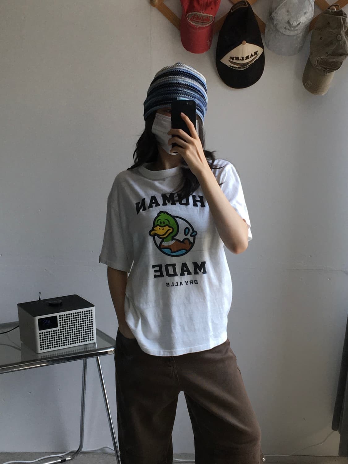 휴먼메이드 라운드넥 그래픽 반팔티 상품이미지1