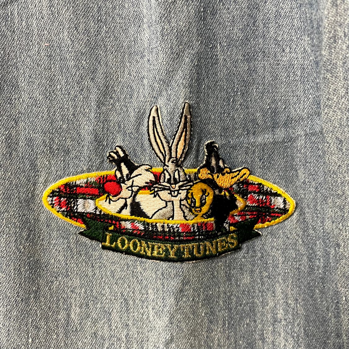 루니툰/ 빈티지 아플리케 데님 셔츠/ L 상품이미지7