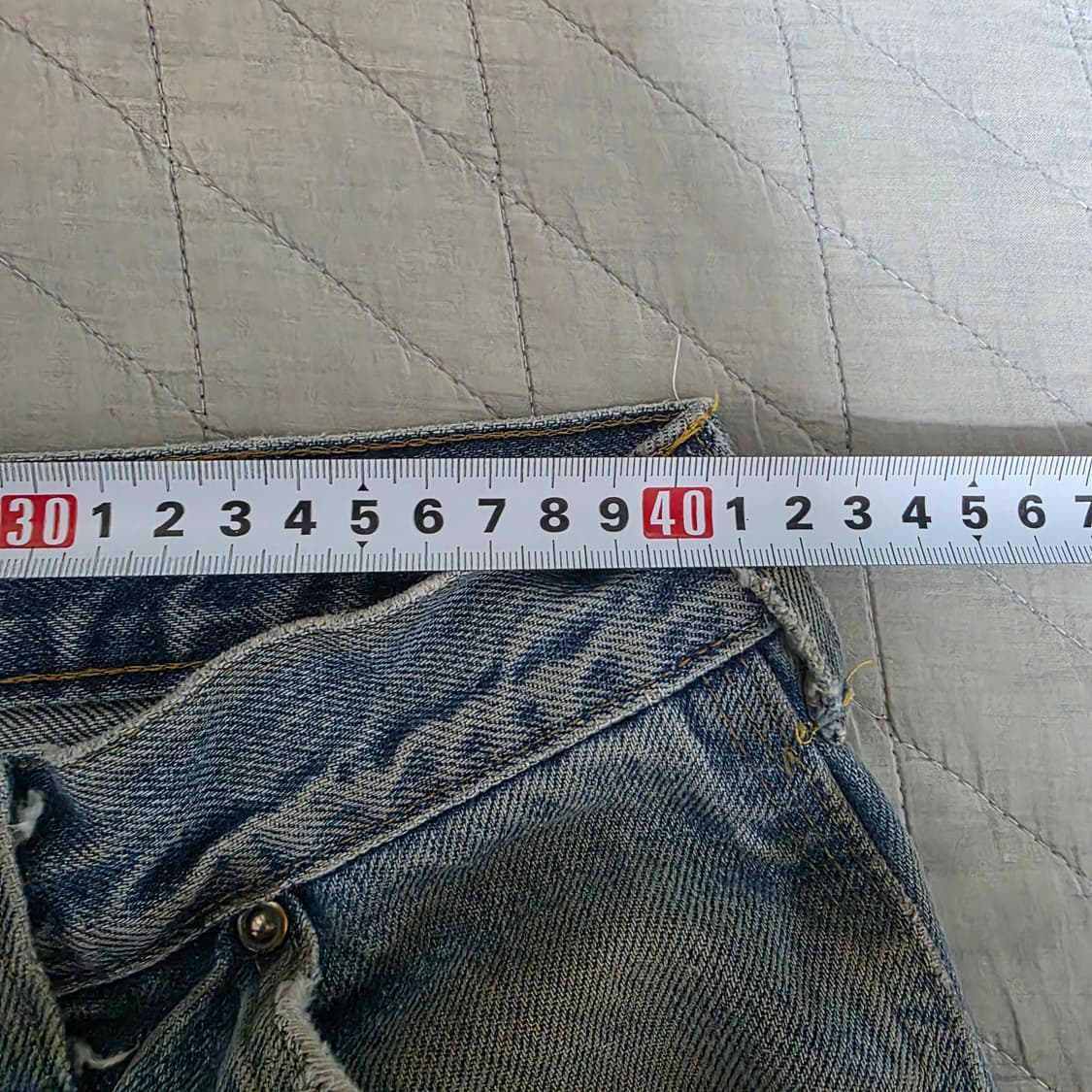 [34X32] 빈티지 칼하트 더블니 B73 DST 데님팬츠 트래쉬드 상품이미지9